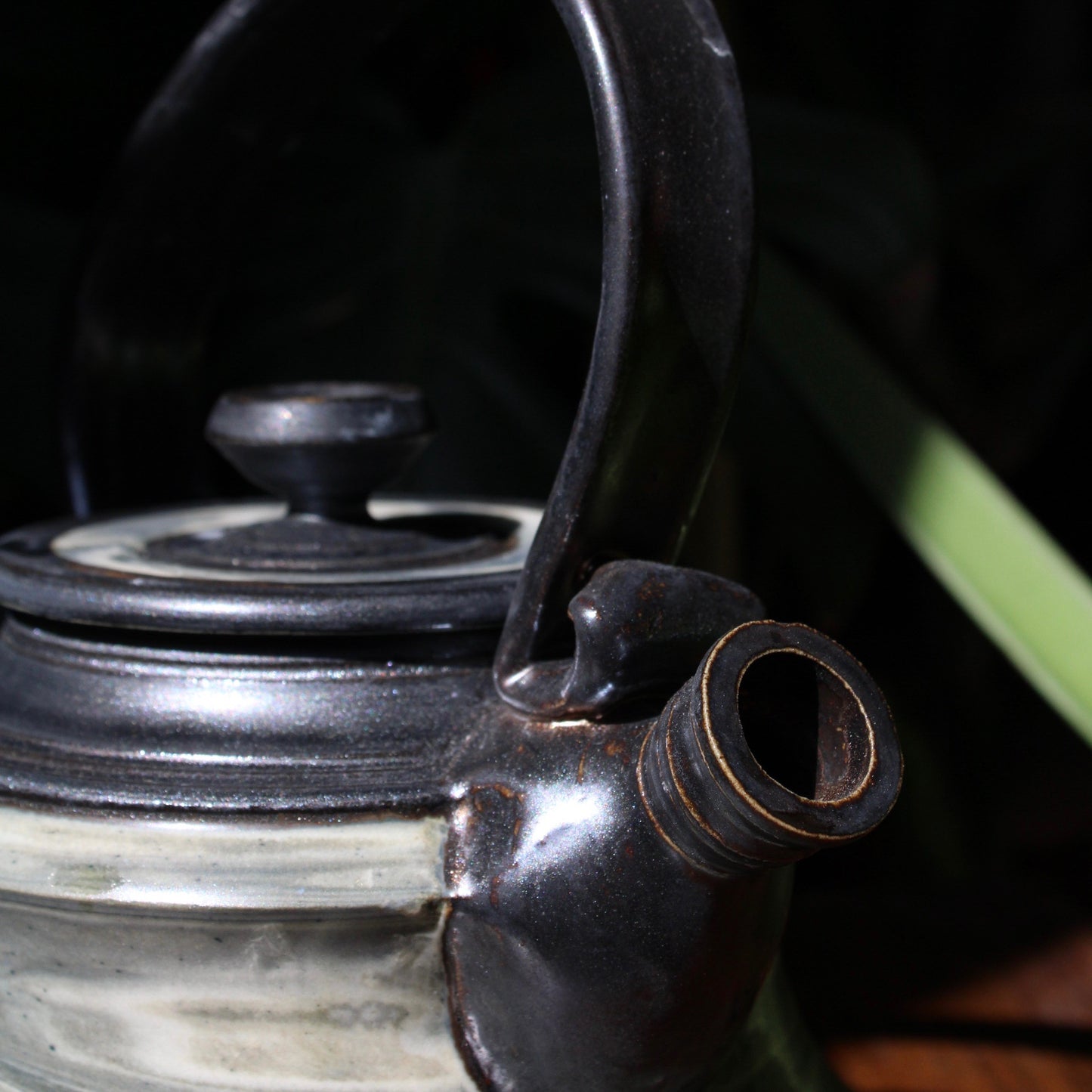 Nana's Antique Bronze and Marbled Teapot