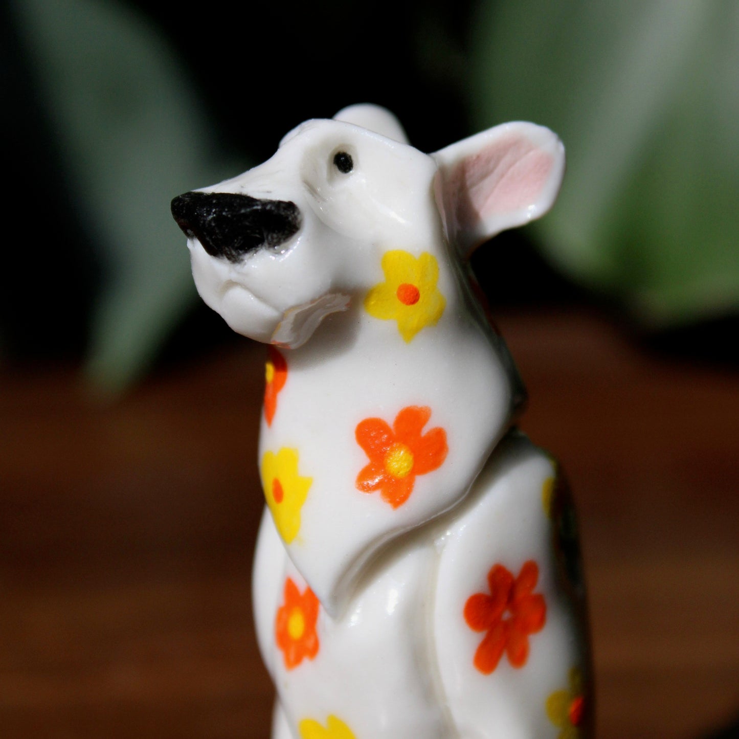 Floral Porcelain Bear (Orange and yellow)