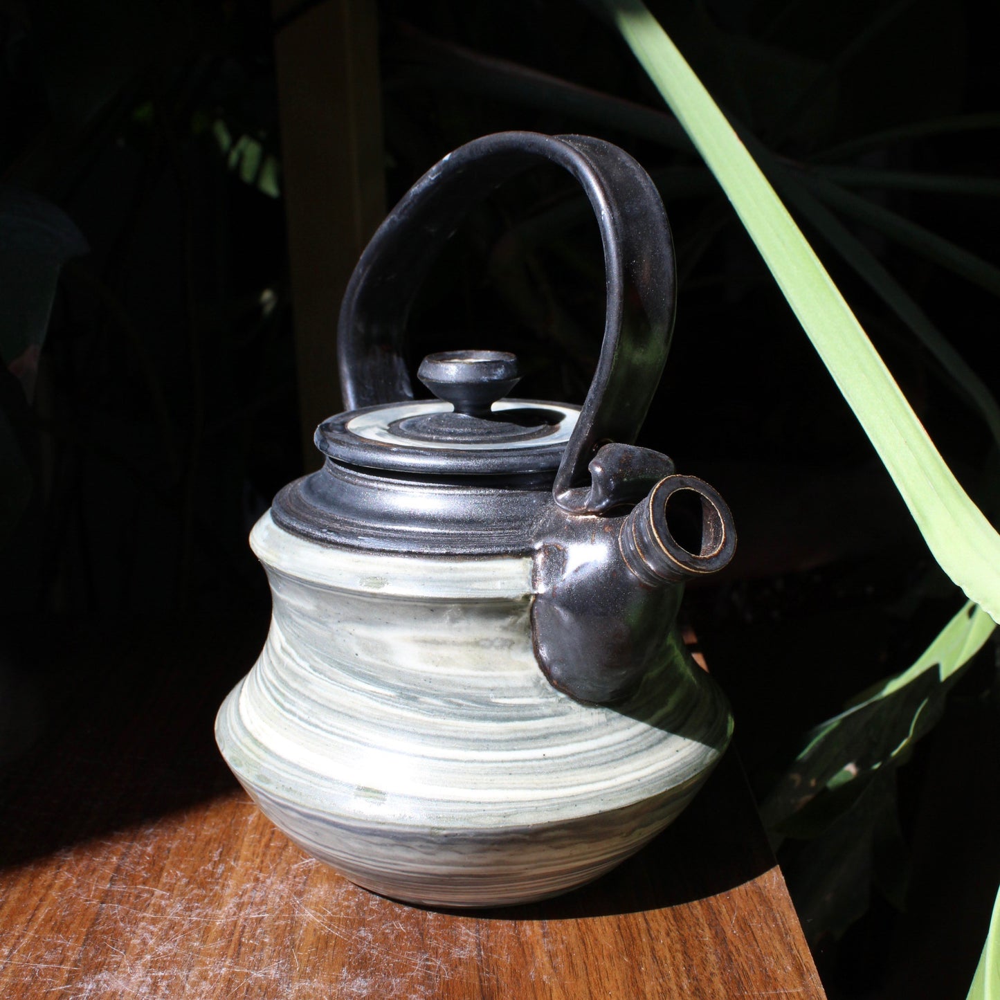 Nana's Antique Bronze and Marbled Teapot