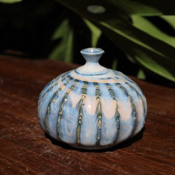 Blue Bulb Vase 2