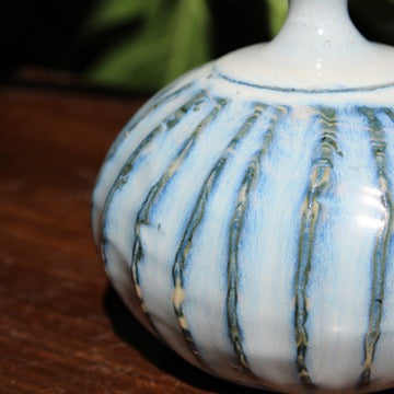 Blue Float Bulb Vase 1